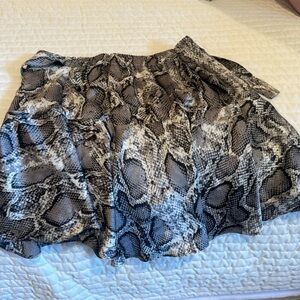 Snake Print Skirt satin